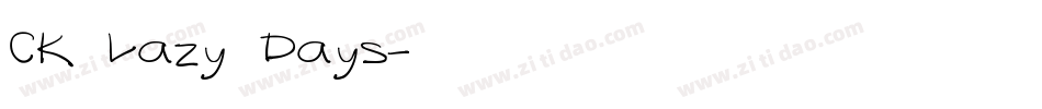 CK Lazy Days字体转换